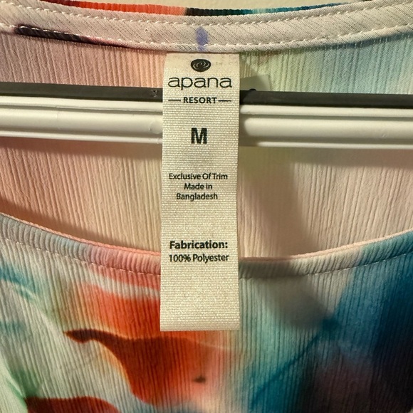 Apana Ladies Multicolour Floral Dress Beachy Coverup Resort Wear Boho Size M - Picture 4 of 4